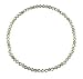 Anklet - A88 - Stretch - 4mm Swarovski (TM) Crystal and Heishi Beads - 8-1/2" for Smaller Ankles ~ Black Diamond (Grey / Gray)
