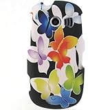 Hard Snap-on Rubberized With COLOR BUTTERFLY Design Faceplate Sleeve Cover  ....