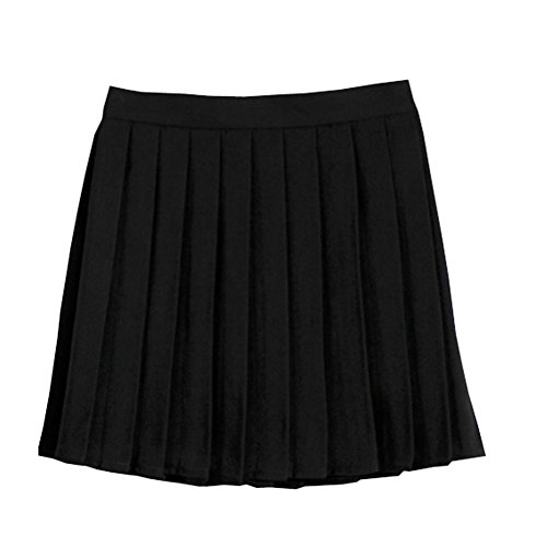 Girls School Uniforms Solid Pleated Mini Skirt