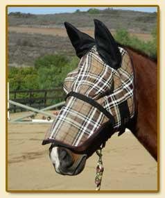 The New Bug Eye Fly Mask with Ears, Nose and Webbing Trim