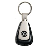 Lexus Key Chain Fob - Leather / Brushed Finish
