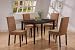 Kitchen & Housewares : 7pc Cappuccino Finish Dining Table & 6 Microfiber Parson Chairs Set