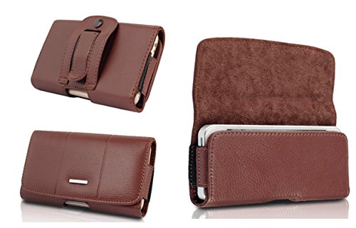 Kingsource (TM) iPhone 6 Plus/iPhone 6S Plus (5.5 inch) genuine Leather Holster Pouch Case with Magnetic Closure with Belt Clip and Belt Loops NOTICE PLEASE WILL ONLY FIT IPHONE 6 PLUS WITH A THIN COVER OR SKIN (iPhone 6 Plus (5.5 inch) genuine leather brown) NOTICE PLEASE WILL ONLY FIT IPHONE 6 PLUS WITH A THIN COVER OR SKIN