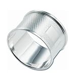 Engine Turned Round Sterling Silver Napkin Ring Christening Gift