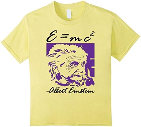 Kids Albert Einstein E=mc2 Shirt 6 Lemon