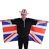 GB British Cowboy Hat Body Flag & Glasses Jubilee Olympic Fancy Dress Party Kit