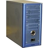 V770 Blue, Sliver Midi ATX Computer Case, 500watt PSU