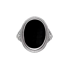 Oval Black Onyx Ring