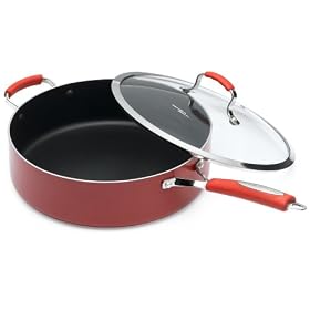 Hamilton Beach 92321 Aluminum Nonstick Signature 12 Inch Covered Chicken Fryer, Red