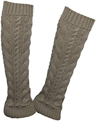 Dahlia Women's Leg Warmers & Boot Cuffs - Synthetic Wool, Cable Knit