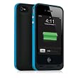 Mophie Juice Pack Plus Case and Rechargable Battery for iPhone 4 - Cyan