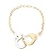 Spinningdaisy Gold Plated Handcuff Bracelet