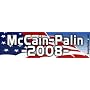 McCain & Palin 2008 - Presidential Election Bumper Stickers (Medium 10x2.8 in.)