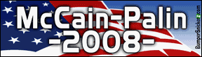 McCain & Palin 2008 - Presidential Election Bumper Stickers (Large 14x4 inches)