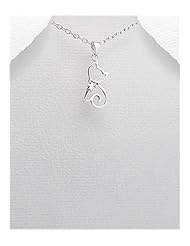 Cat Pendant Necklace In 92.5 Sterling Silver