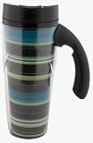 Copco Trendy Mug Teal/Black Stripes