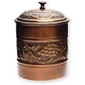 Antique Embossed Copper Cookie Jar