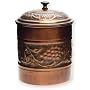 Antique Embossed Copper Cookie Jar