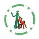 Poker Chip Card Guard of Gumby and Pokey