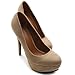 Ollio Women's Shoe Platform Faux Suede Classic High Heel Stiletto Multi Color Pump