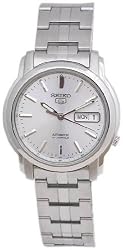 Stainless Steel Seiko 5 Automatic Silver Tone Dial