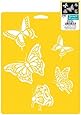 Plaid Delta Stencil Mania Butterflies, Size 7-inch by 10-Inch
