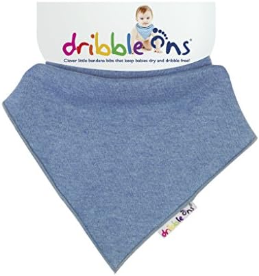 Dribble Ons Baby Bib, Denim Blue