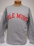University of Mississippi Ole Miss Rebels Vintage Gray Crew Neck Sweatshirt