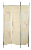 Adesso Pockets Folding Screen, Steel