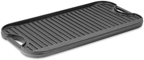 Cast-Iron Reversible Griddle / Grill, 20.2 x 10.4 inches