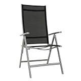Testrut 412990 Klappsessel Contiempo, schwarz glM-dnzend (silber/schwarz)