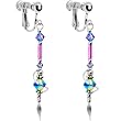 Handcrafted Austrian Crystal Desirable Drop Clip On Earrings MADE WITH SWAROVSKI ELEMENTS