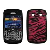 Premium Hot Pink and Black Zebra Design Silicone Gel Skin Cover Case for Bl ....