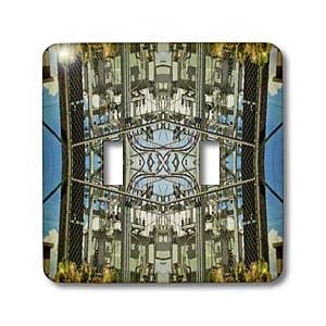 Jos Fauxtographee Abstract - Electrical Panel Outside mirrored with lots of detail - Light Switch Covers - double toggle switch