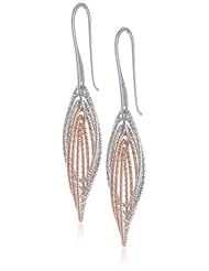 Greg Anthony Two-Tone Silver Rose Earrings