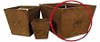 Large Fabric Storage Bin- Solid Brown 476C Ultra Suede Covered Wire Frame; 18 X 14 X 10"