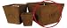 Large Fabric Storage Bin- Solid Brown 476C Ultra Suede Covered Wire Frame; 18 X 14 X 10"