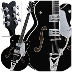 G6136SLBP Brian Setzer Black Phoenix Hollow Body Electric Guitar (Black)