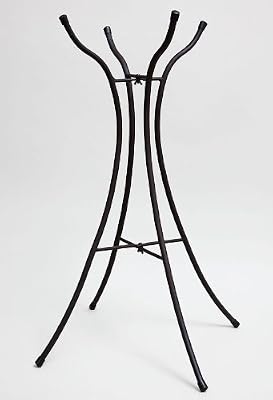 Hourglass Shape Metal Bird Bath Stand