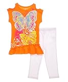 One Step Up Butterfly Bling 2 Piece Outfit    orange, 3t