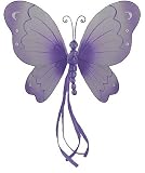 Hanging Layered Nylon Butterflies Nursery Girls Room Wedding Decor Decoration - 11 Purple Brianna Butterfly