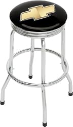 Chevrolet Bowtie Single Foot Ring Barstool with Swivel