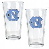 NCAA North Carolina Tar Heels Two Piece Pint Ale Glass Set
