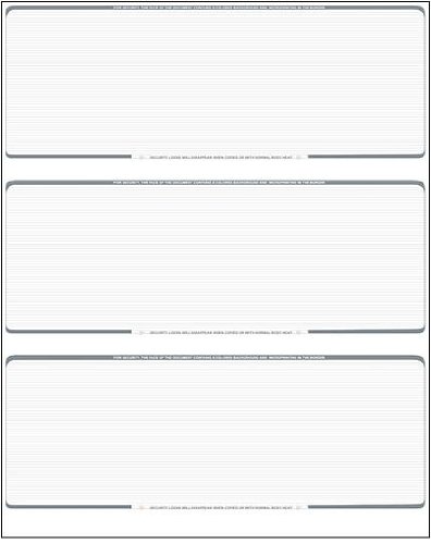 Business Voucher Check Stock - Versacheck Refills - 3 Checks Per Page, 500 Sheets/1500 Checks, Platinum Pinstripe