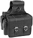 River Road Synthetic Leather Braided Compact Removeable Saddlebags with Pockets for Cruiser Bikes - Braided detail