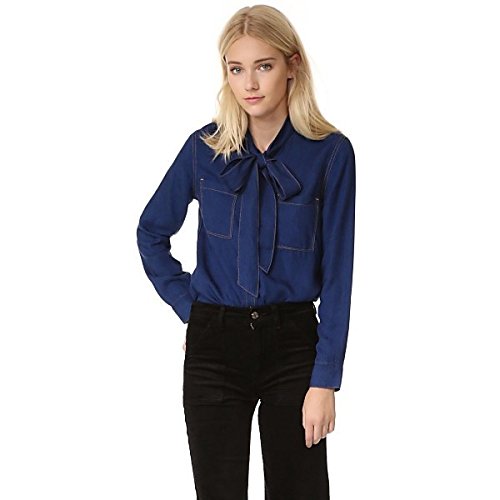 7 for all mankind(セブンフォーオールマンカインド) レディース シャツ Bow Tie Denim Shirt Royal In [並行輸入品]