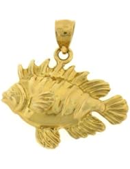 Dazzlers Solid 14k Gold Goldfish Charm Pendant Available in three colors from jewelsberry (weights: 3.1 grams only)