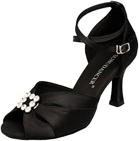 Agatha Garcia Women's Bejeweled Latin Dance High Slim Heel Sandals Shoes