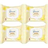 Johnson's Hand & Face Portable Wipes 25 count Alcohol Free (pack of 4)