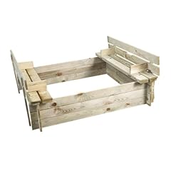 BearCounty Sandkasten mit Sitzdeckel Sandy Park (gr�n impr�gn.)